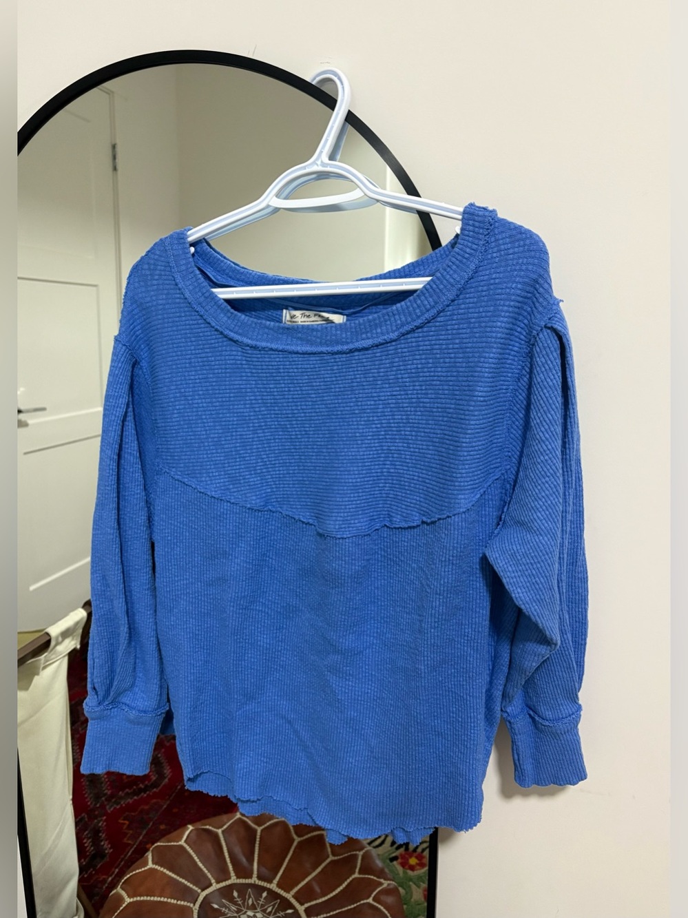 We the Free Blue Thermal Cotton Long Sleeve XS